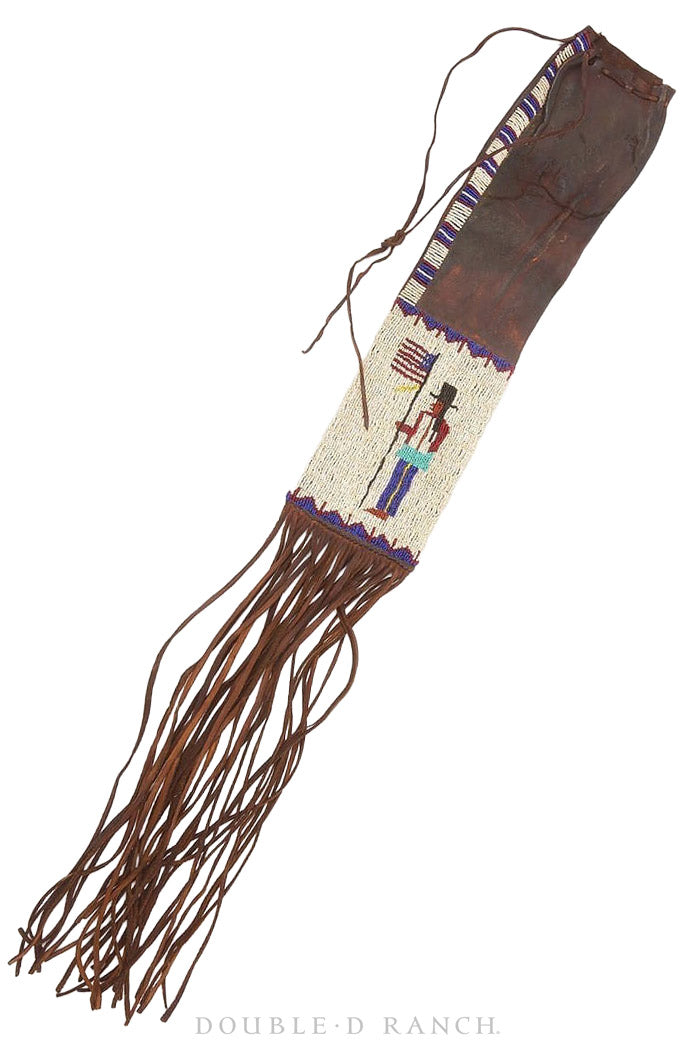 Bag, Native American, Pipe, Beaded, Pictorial, Artifact, Early 20th Century, 1492
