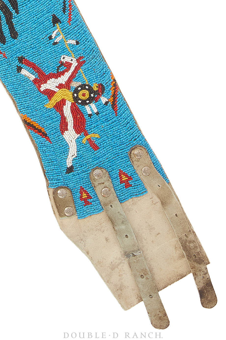 Belt, A Vintage, Bronc, Beaded, Pictorial of Buffalo Hunt, Plains, Vintage 1920s, 1221