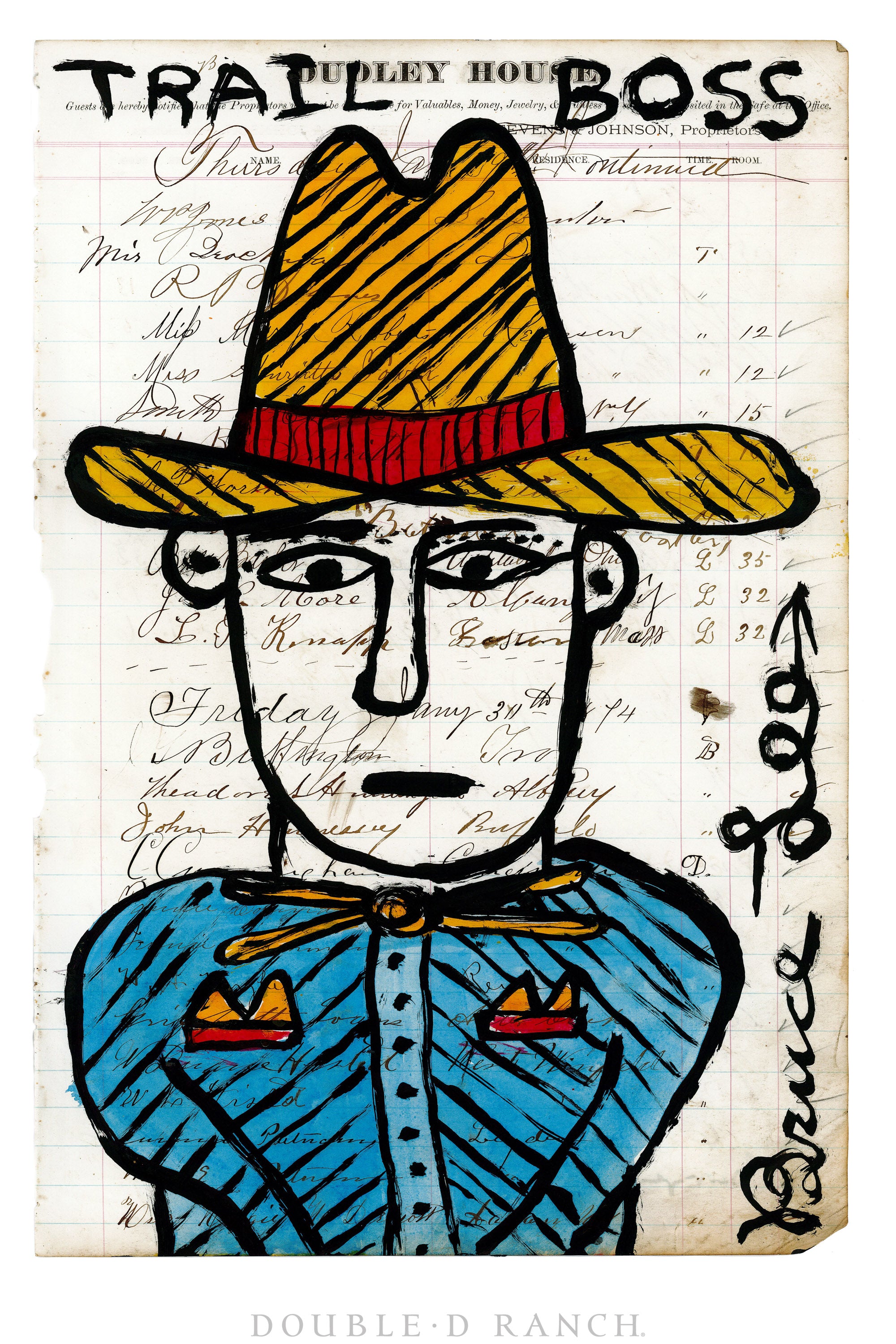 Art, Collaboration, Trail Boss Cowboy, Cowpoke U Series, Signed and Numbered Print, Bruce Lee Webb, Contemporary, 1261