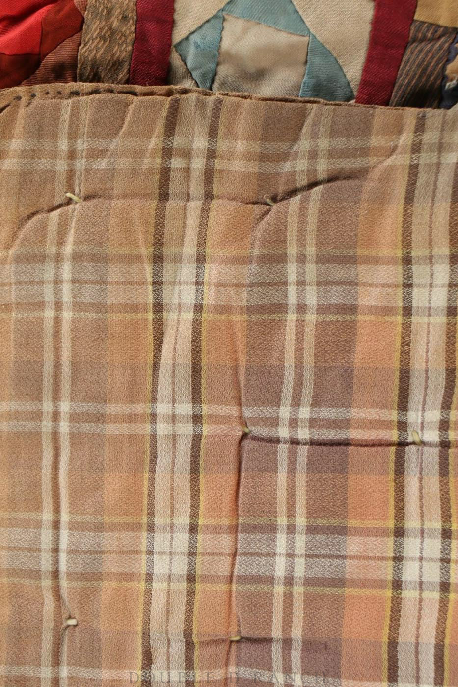 Home, Textile, Quilt, Pieced & Hand Tied, Collector Deaccession, Vintage, Early, 197