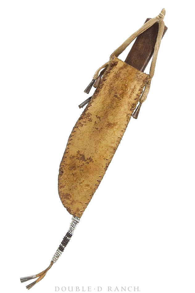 Miscellaneous, Knife, Beaded Sheath, Tin Cones, Plains, Vintage 1900, 1424
