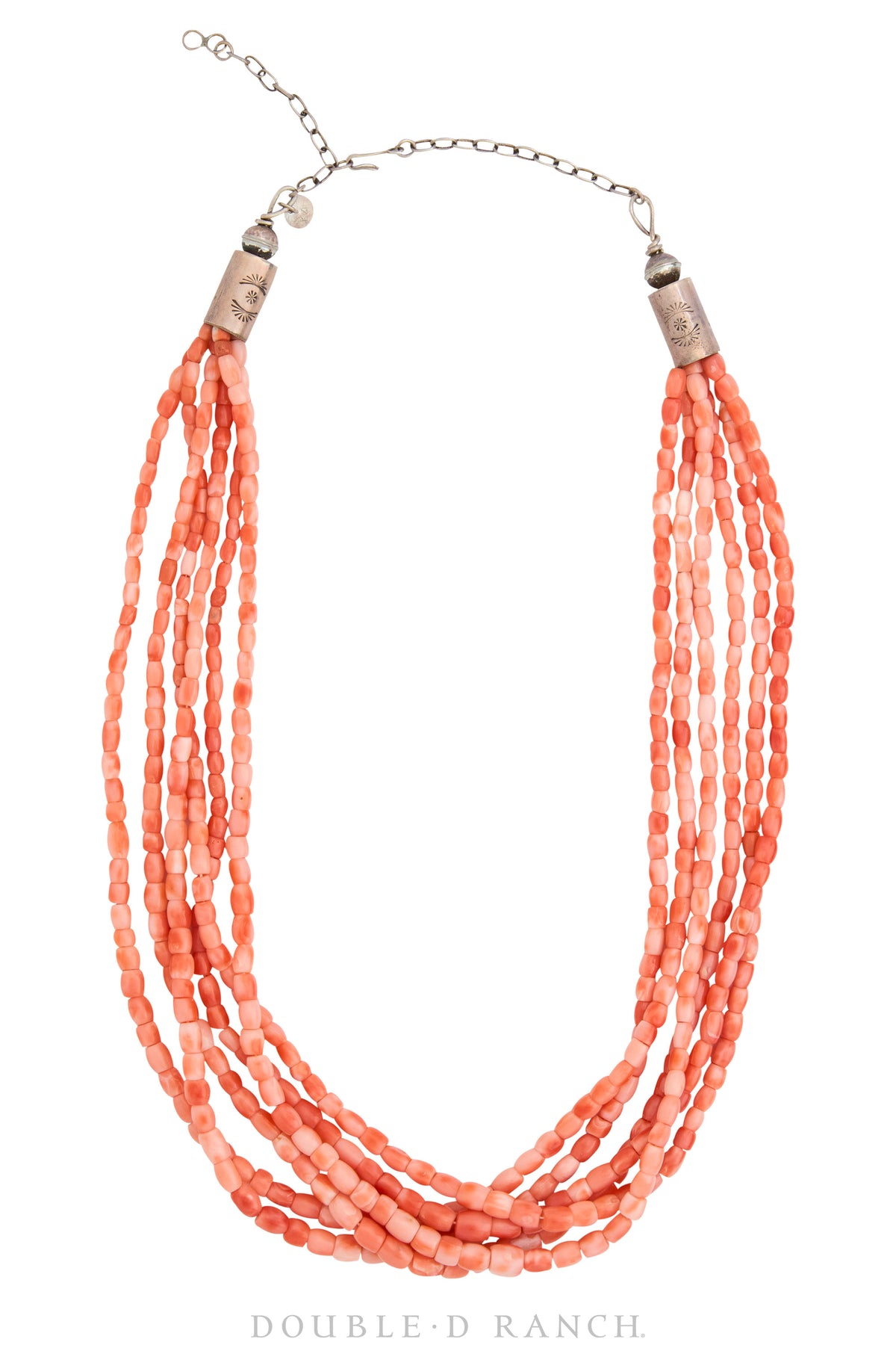 Necklace, Natural Stone, Angel Coral, 6 Strands, Hallmark, New Old Stock, 3252