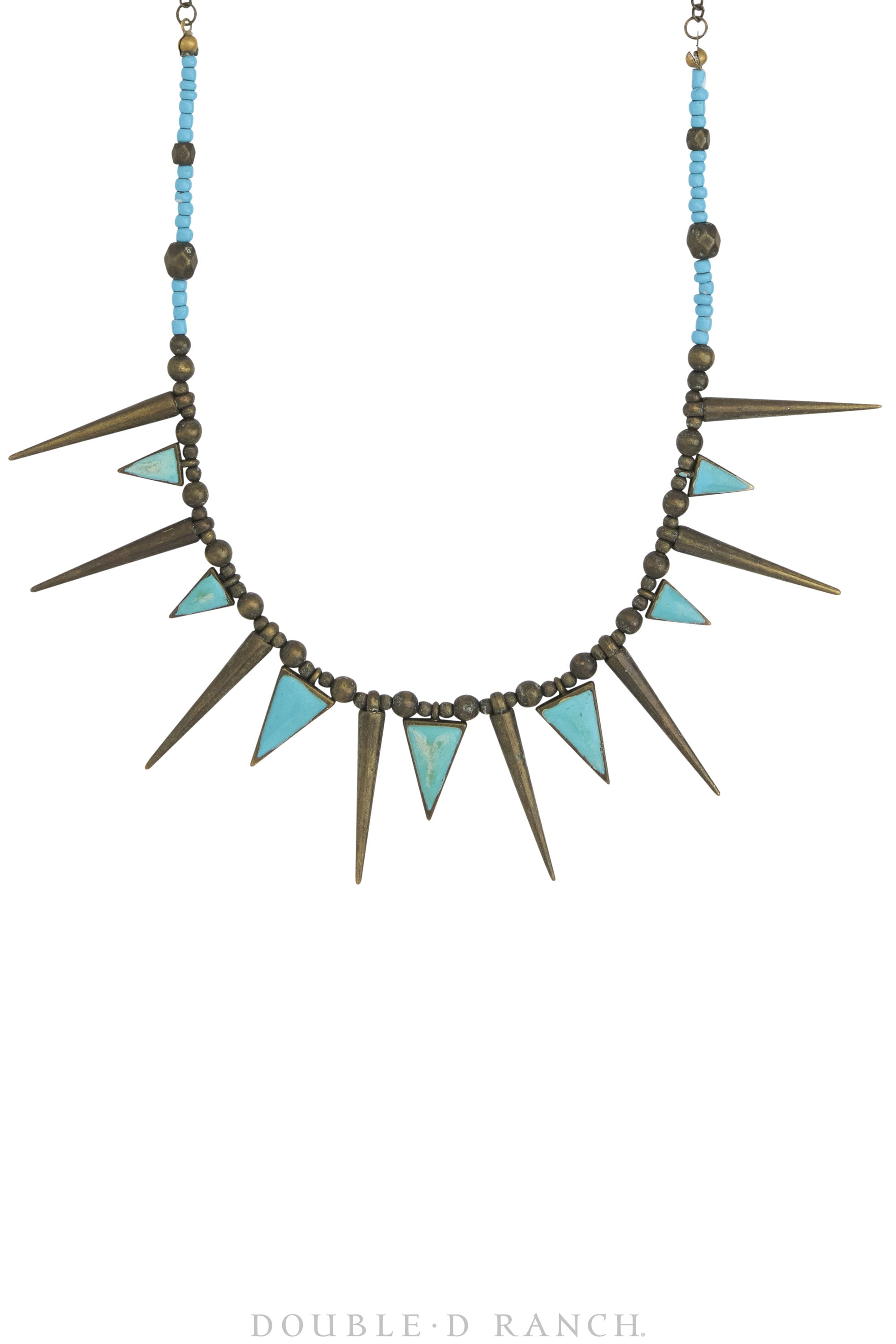 Necklace, Novelty, Turquoise, Blue Gem Mine, With Bear Points, Vintage ‘60s, 3210