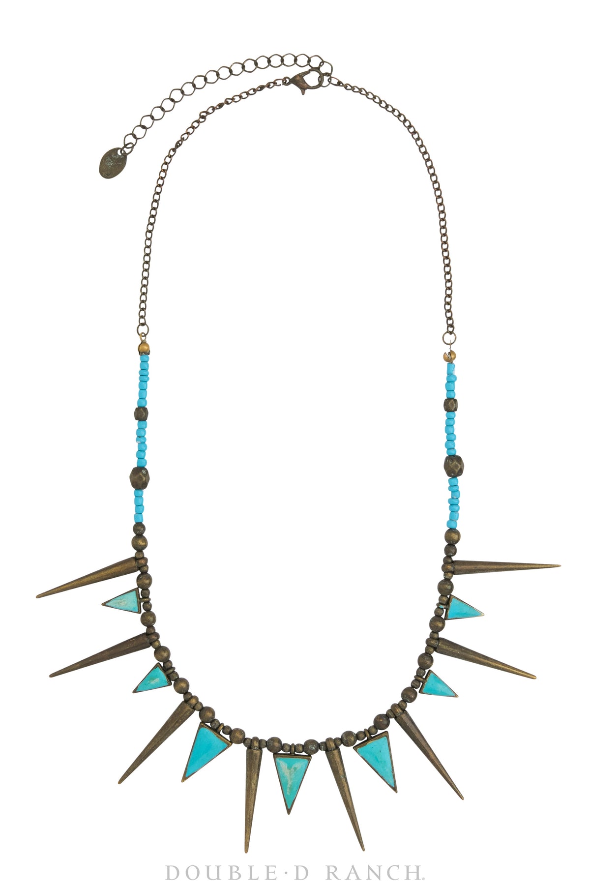 Necklace, Novelty, Turquoise, Blue Gem Mine, With Bear Points, Vintage ‘60s, 3210