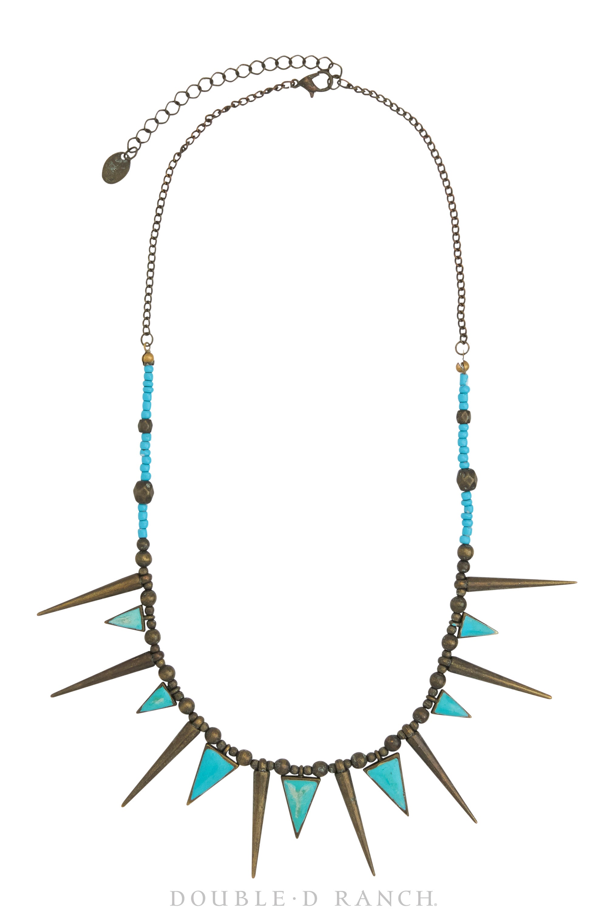 Necklace, Novelty, Turquoise, Blue Gem Mine, With Bear Points, Vintage ‘60s, 3210