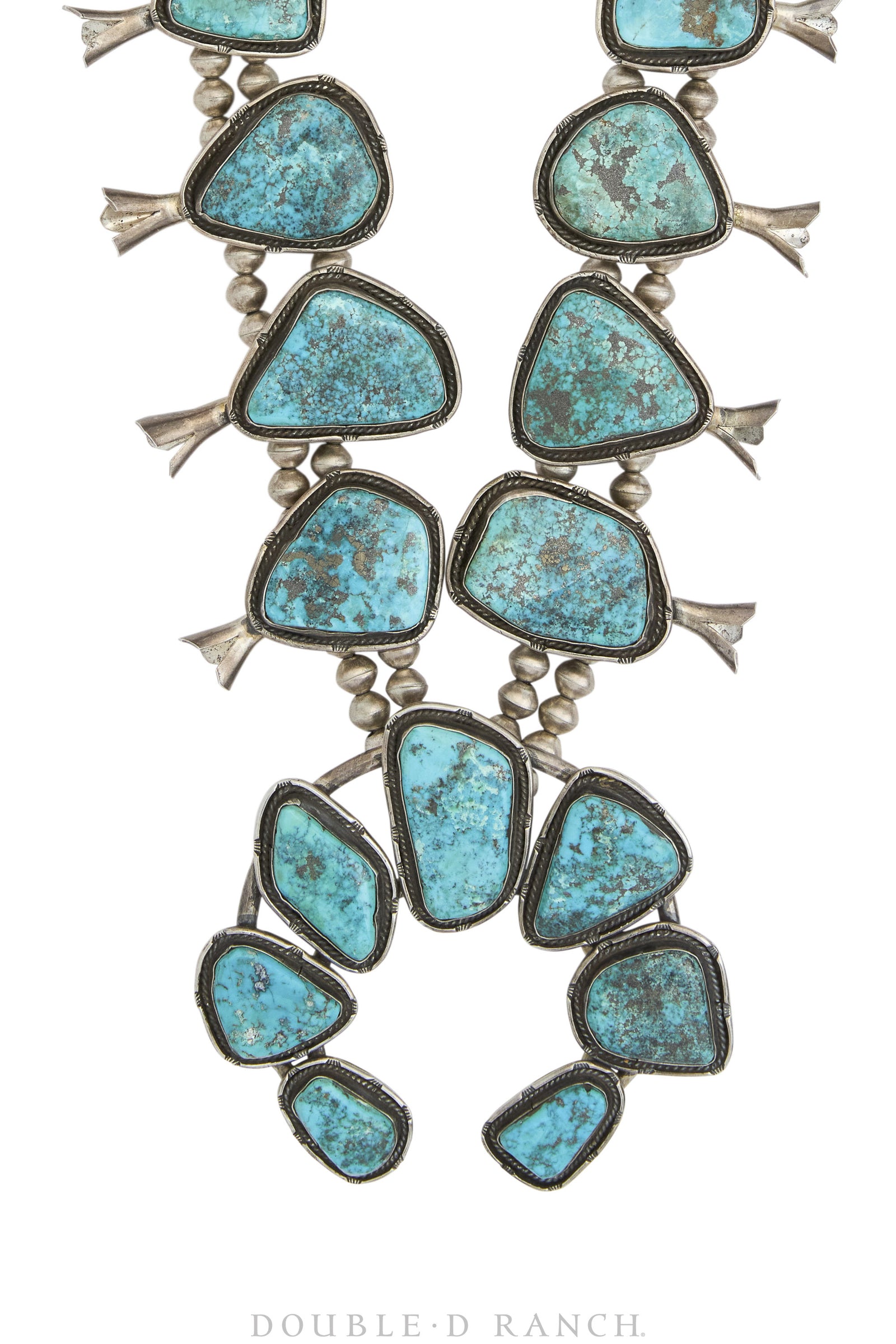 Necklace, Squash Blossom, Turquoise, Vintage ‘60s, 3282