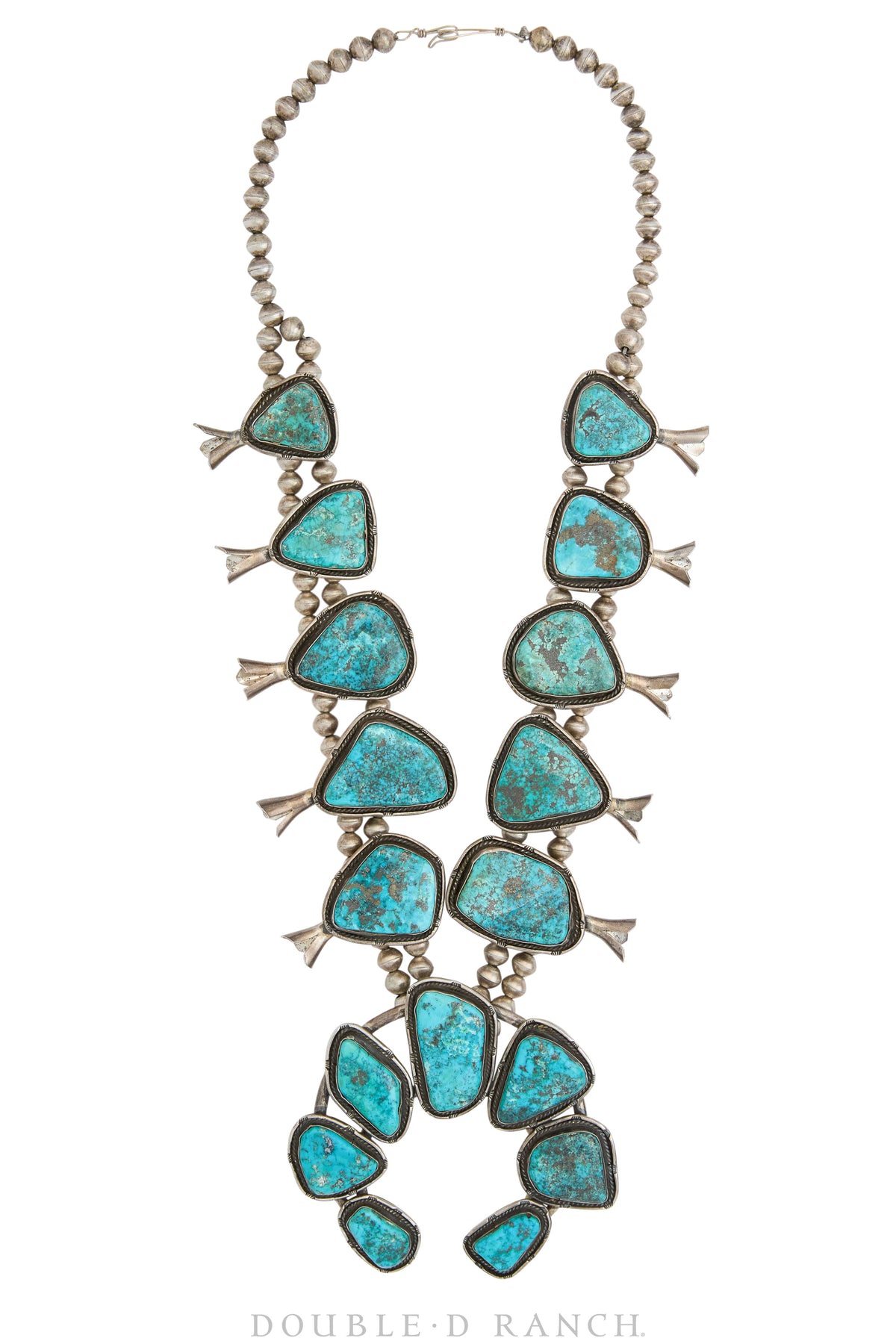 Necklace, Squash Blossom, Turquoise, Vintage ‘60s, 3282