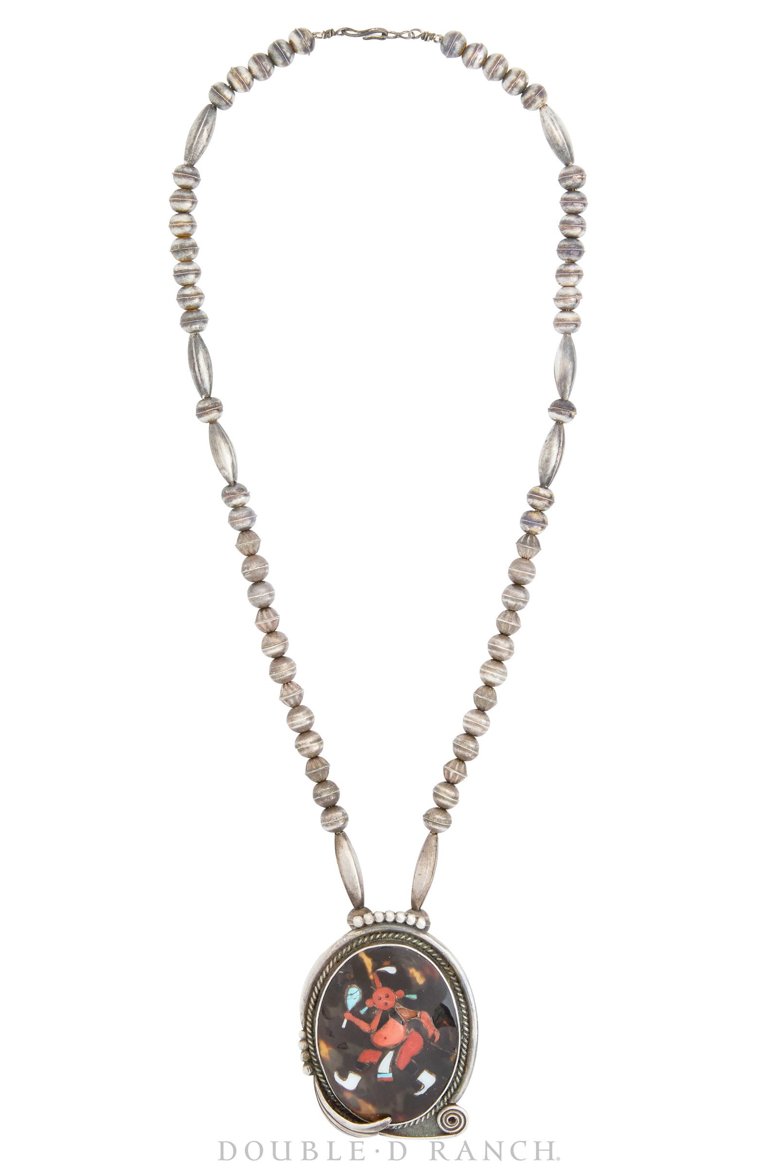 Necklace, Cuff & Ring Set, Inlay, Mudhead Ceremonial Figure, Hallmark, Published, Vintage, 1690