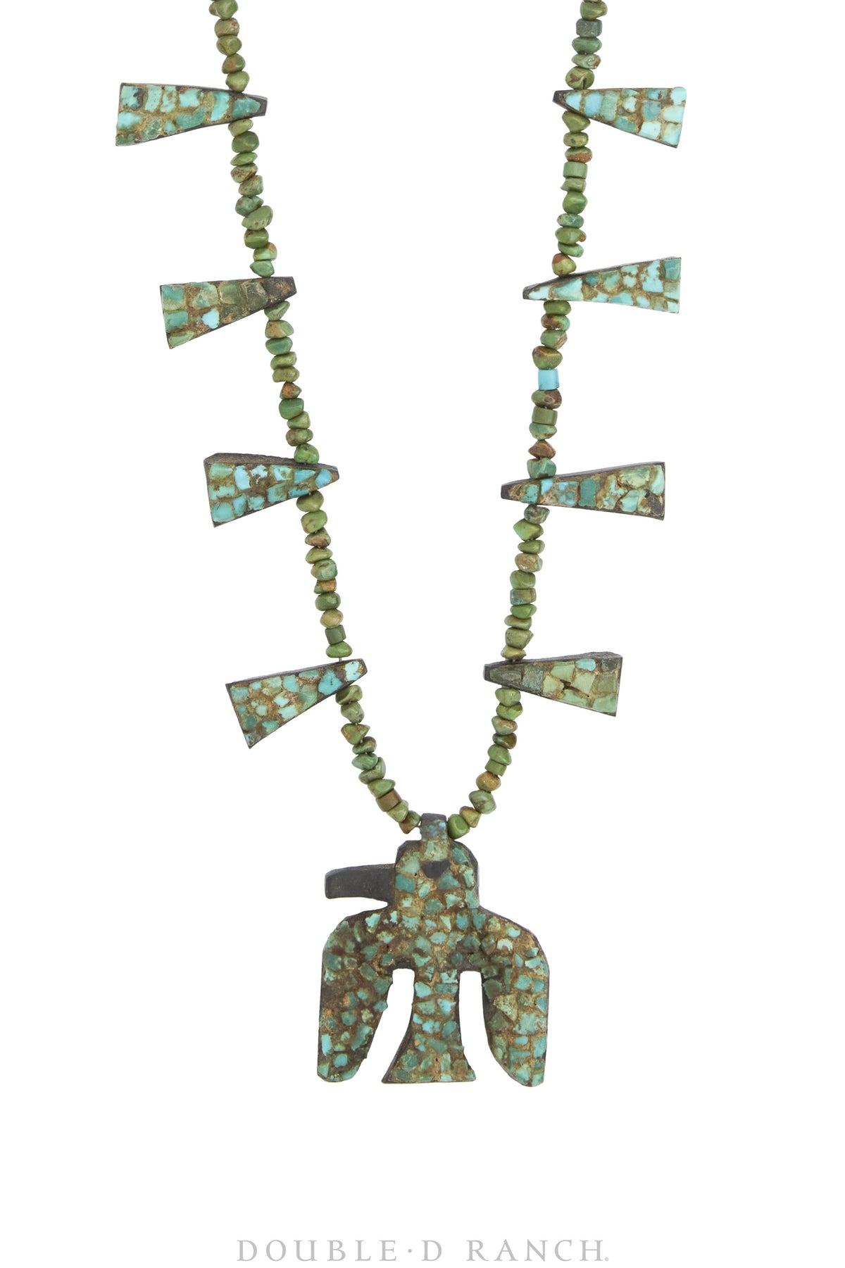 Necklace, Thunderbird, Santo Domingo, Depression, Vintage, 3303