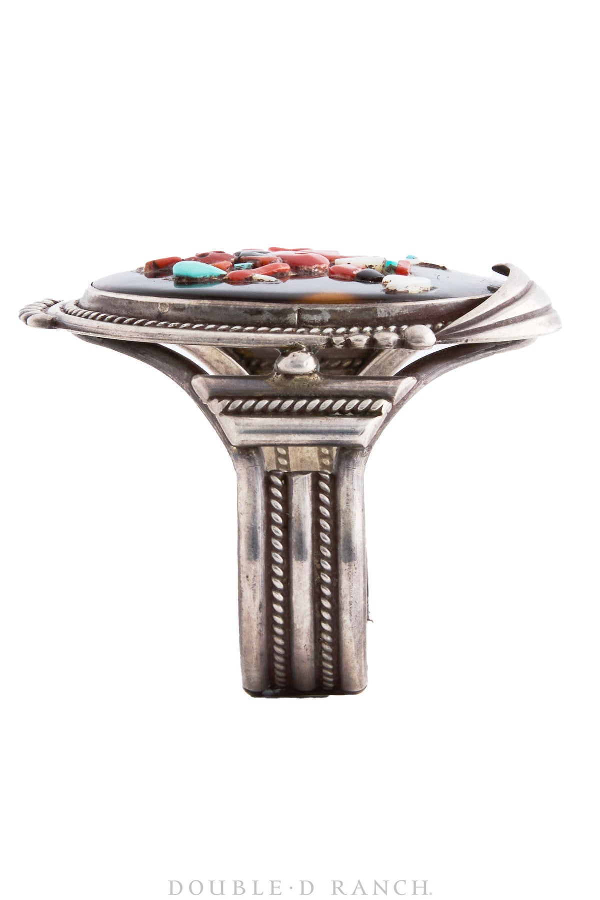 Necklace, Cuff & Ring Set, Inlay, Mudhead Ceremonial Figure, Hallmark, Published, Vintage, 1690