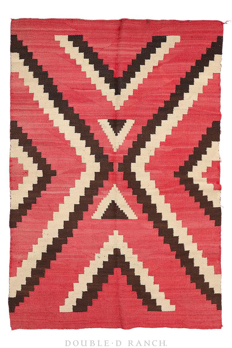 Rug, Navajo, Ganado, Stepped Half-Diamonds, Antique, Early 20th Century, 65" x 45", 224
