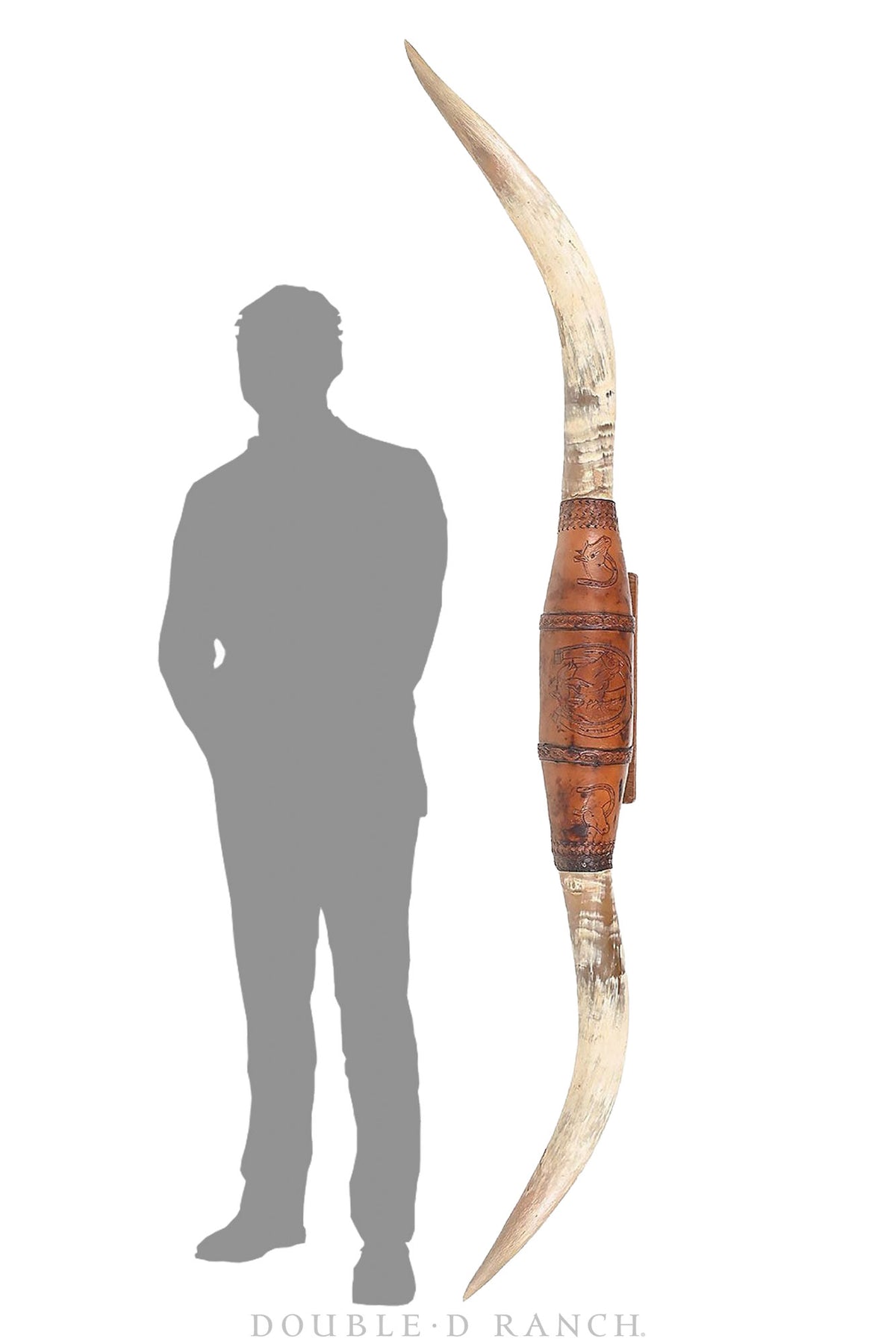 Art, Taxidermy, Longhorn Horn Display, Monumental 84", Vintage, 1378