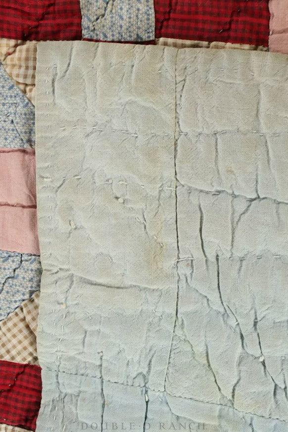 Home, Textile, Quilt, Pieced, Chimney Sweep, Vintage, 209