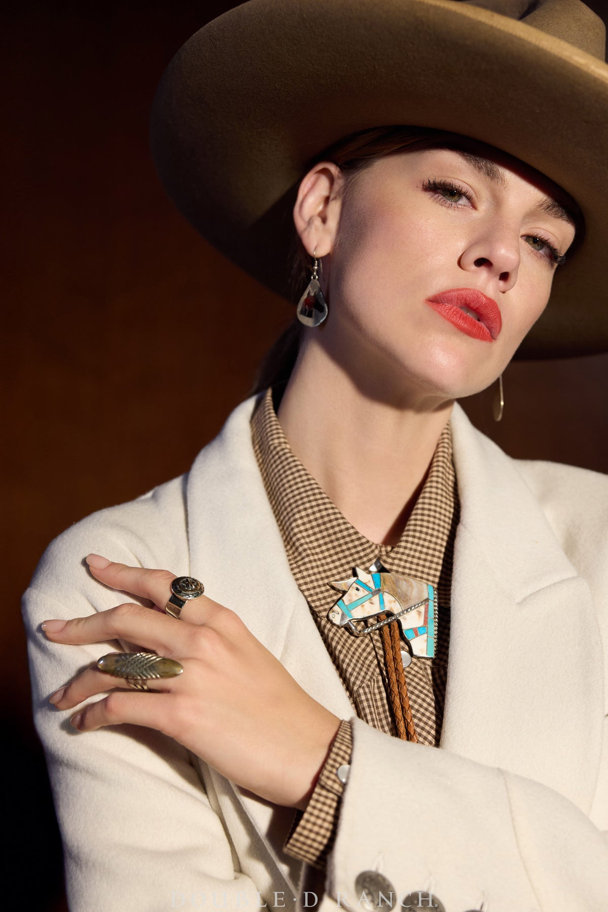 Bolo, Inlay, Horse Profile, Appaloosa,  Zuni, Vintage, 3148