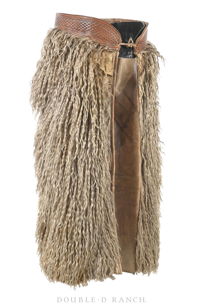 Chaps, Woolies, Handtooled Leather, Vintage, Early 1900s, 1356