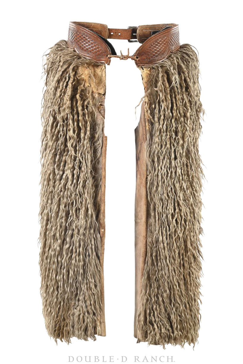 Chaps, Woolies, Handtooled Leather, Vintage, Early 1900s, 1356