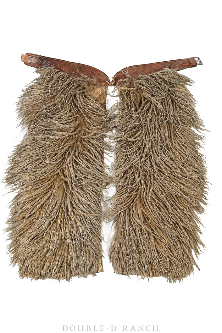 Chaps, Woolies, Handtooled Leather, Vintage, Early 1900s, 1356