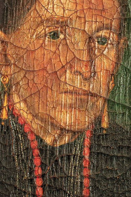 Art, Oil on Canvas, Portrait, Teresa Zannetti, Andrich Pinse, Italian, Antique 1886, 1365