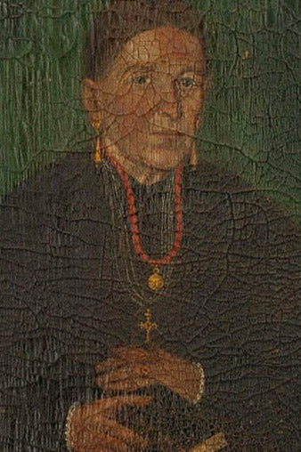 Art, Oil on Canvas, Portrait, Teresa Zannetti, Andrich Pinse, Italian, Antique 1886, 1365