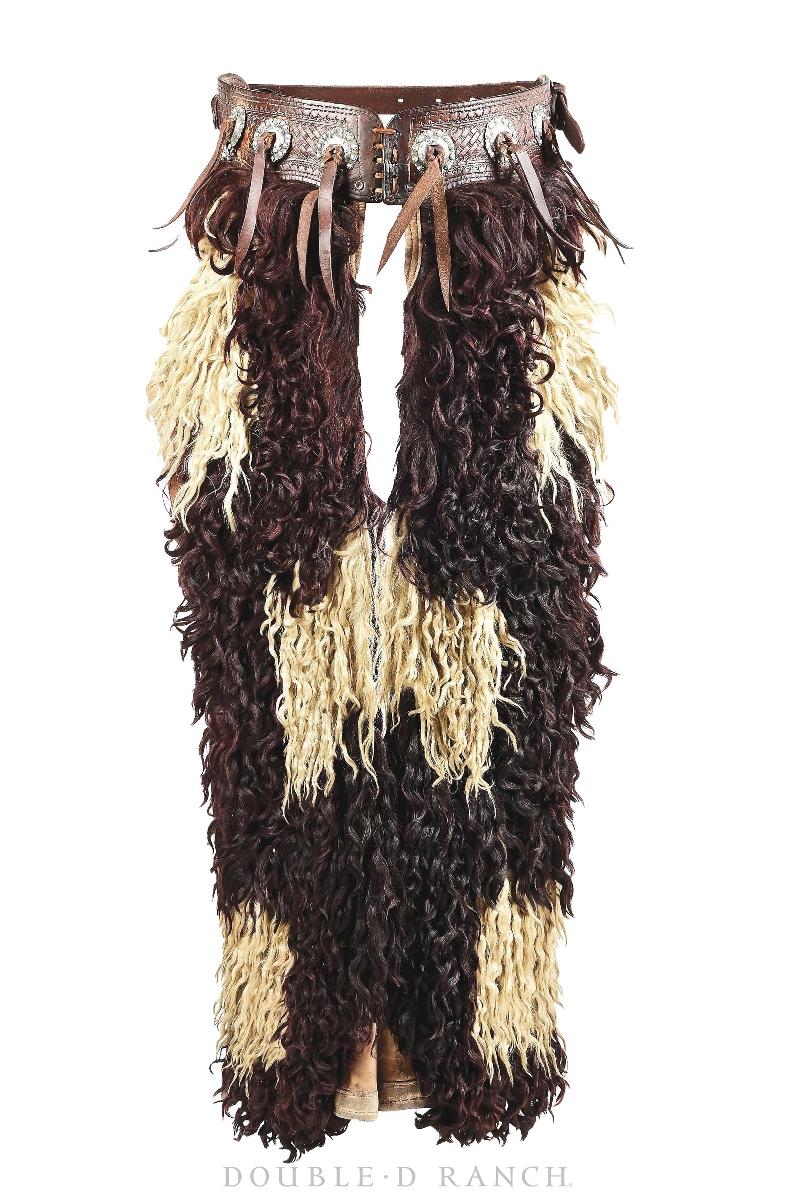 Chaps, Woolies, Checkerboard, Hamley & Co. Pendleton, Oregon, Handtooled Leather, Marked 22, Vintage, ‘20s, Provenance, 878