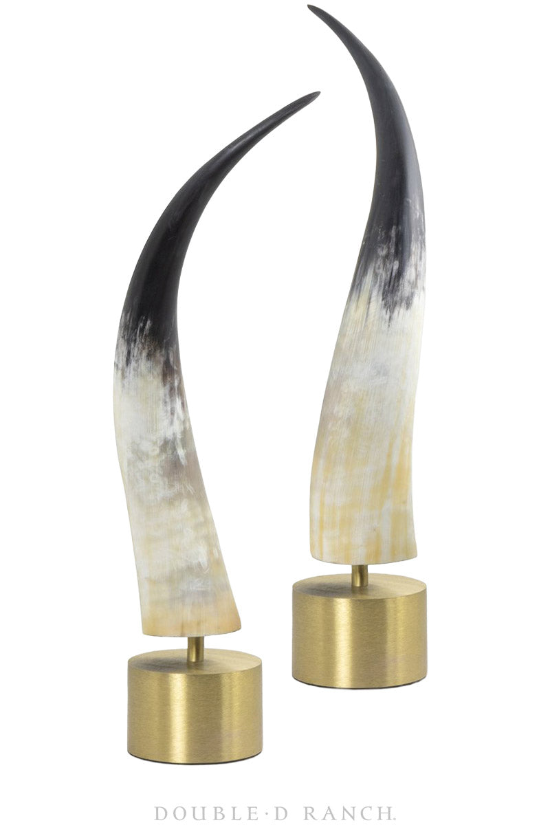 Art, Sculpture, Horn Pedestal, Vintage, 1383