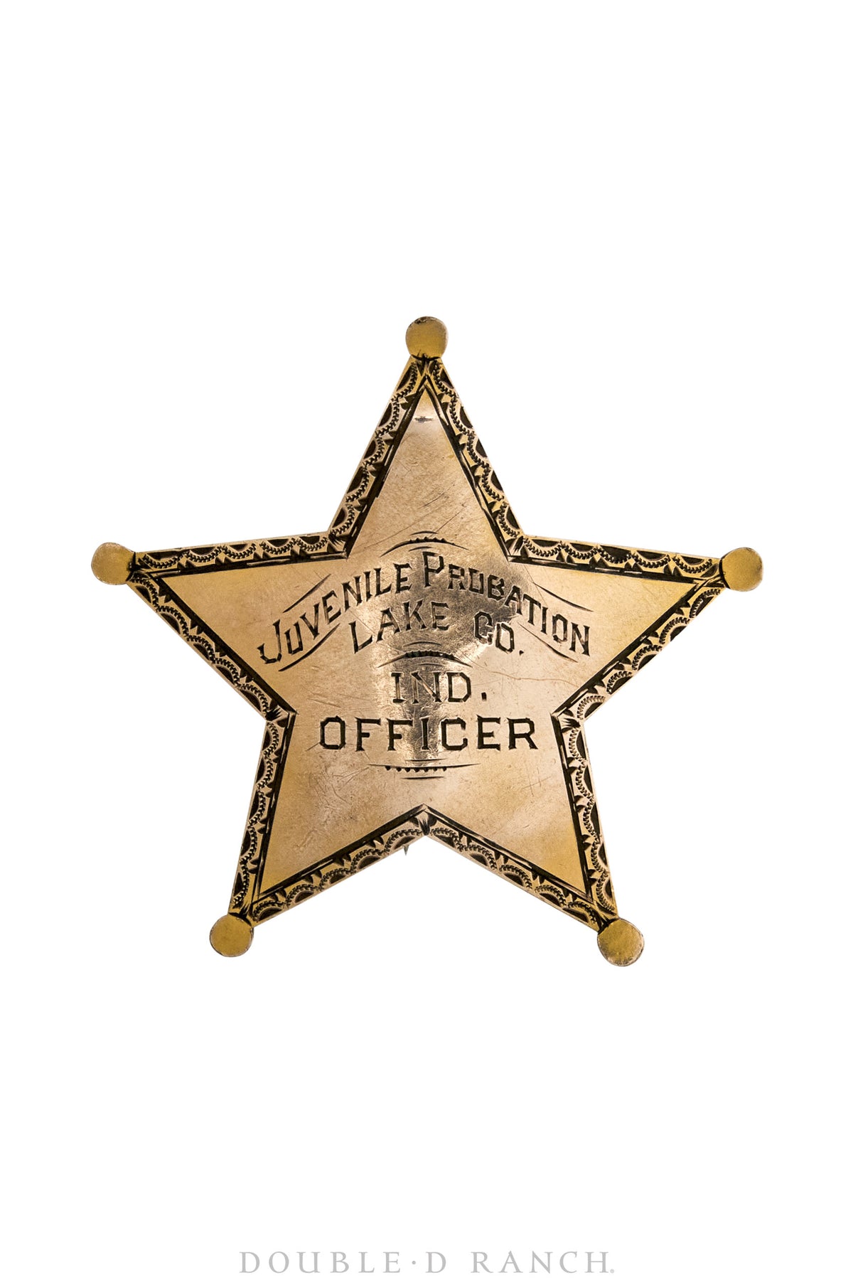 Pin, Badge, Juvenile Probation Officer, Lake Co. IND., Original, Vintage, 1085