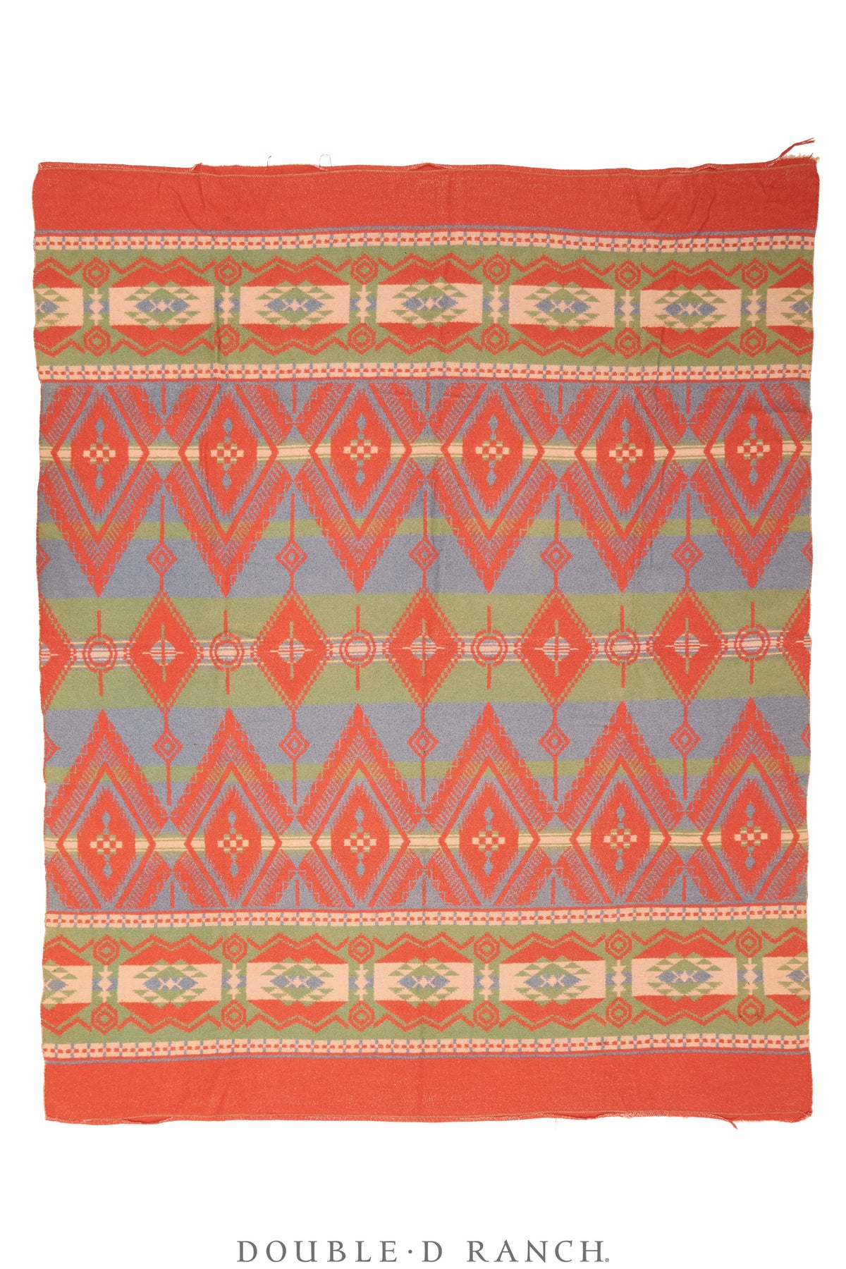 Home, Textile, Camp Blanket, Native American Rug Motifs, Red, Vintage, 161