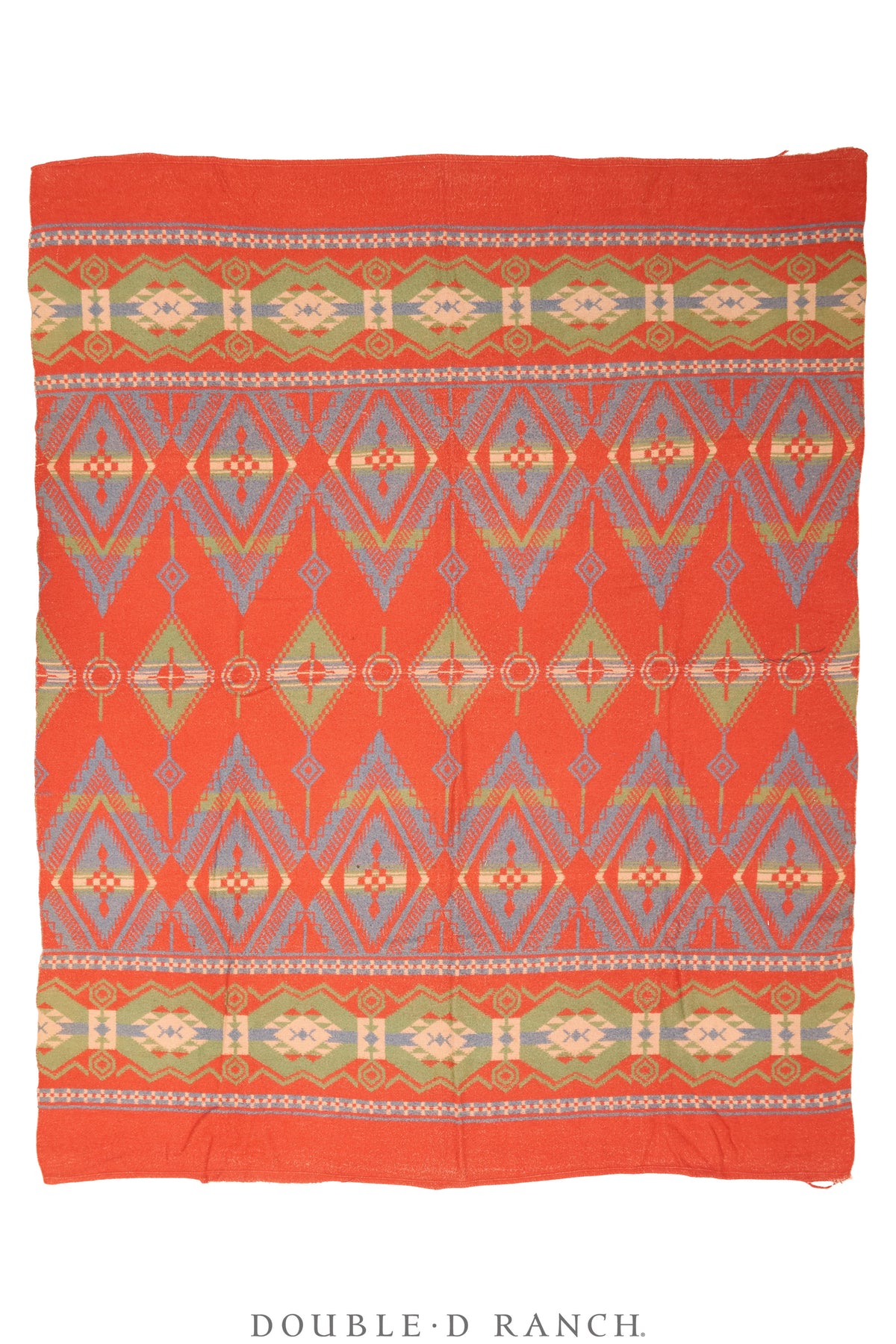 Home, Textile, Camp Blanket, Native American Rug Motifs, Red, Vintage, 161