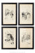 Art, Book Illustrations, Pen & Ink, Herbert Morton Stoops, Set of 4, 1238A
