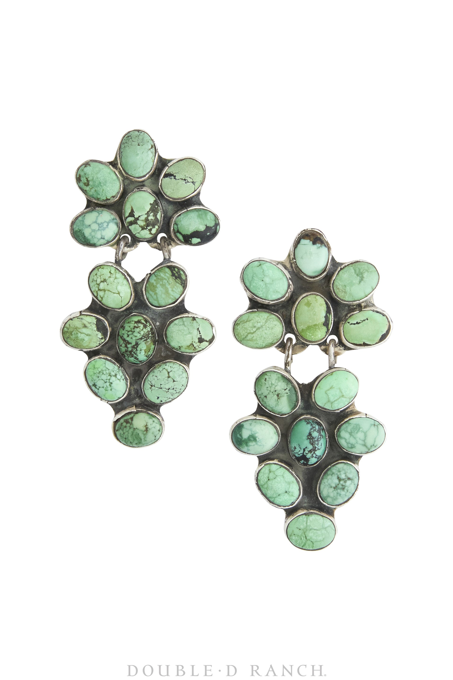 Earrings, Oscar Betz, Chandelier, Turquoise, Hallmark, 1725