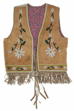 Miscellaneous, Artifact, Vest, Deerskin With Beading, Crow, Vintage Mi