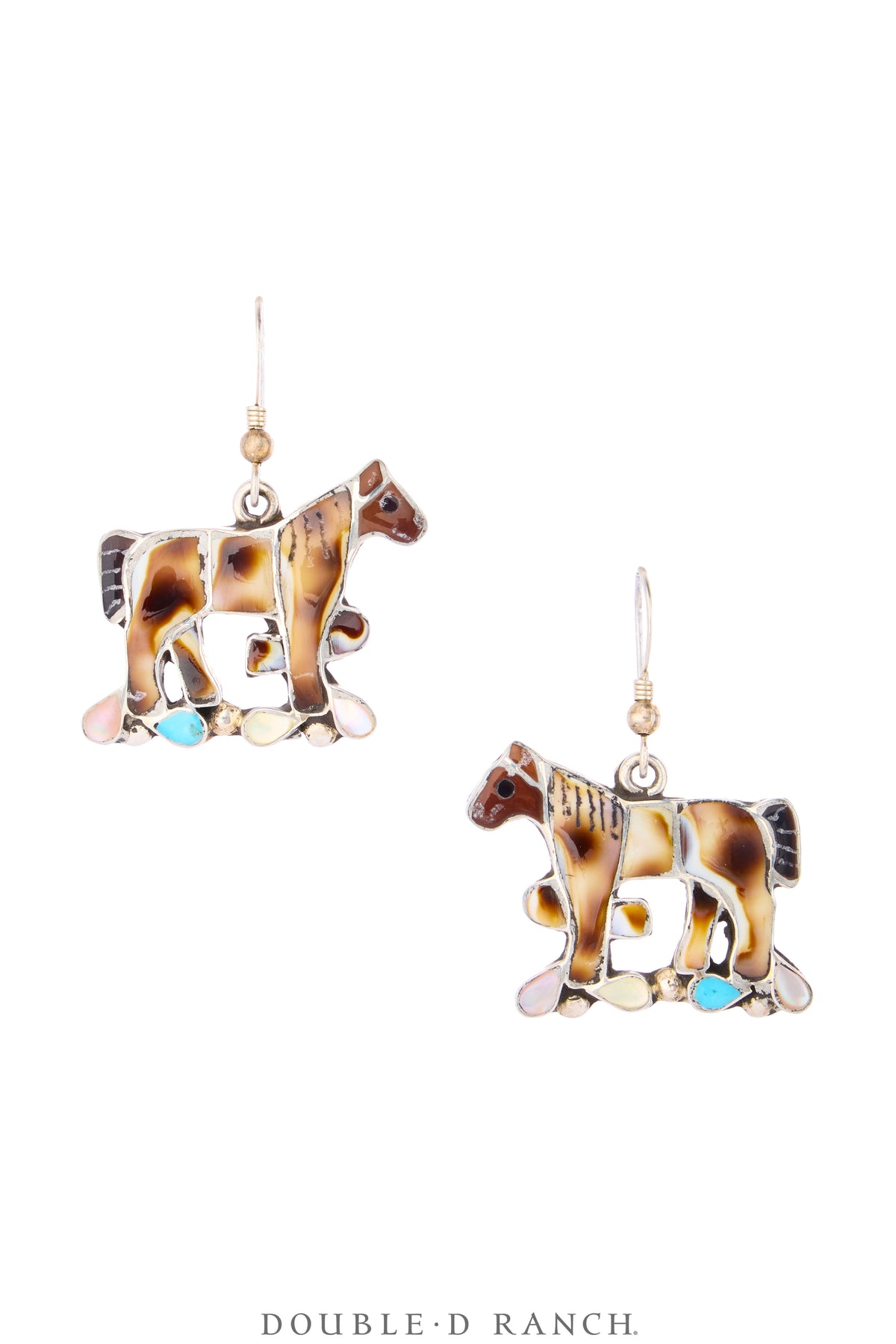 Earrings, Inlay, Shell, Horse Hallmark, Contemporary, 2366