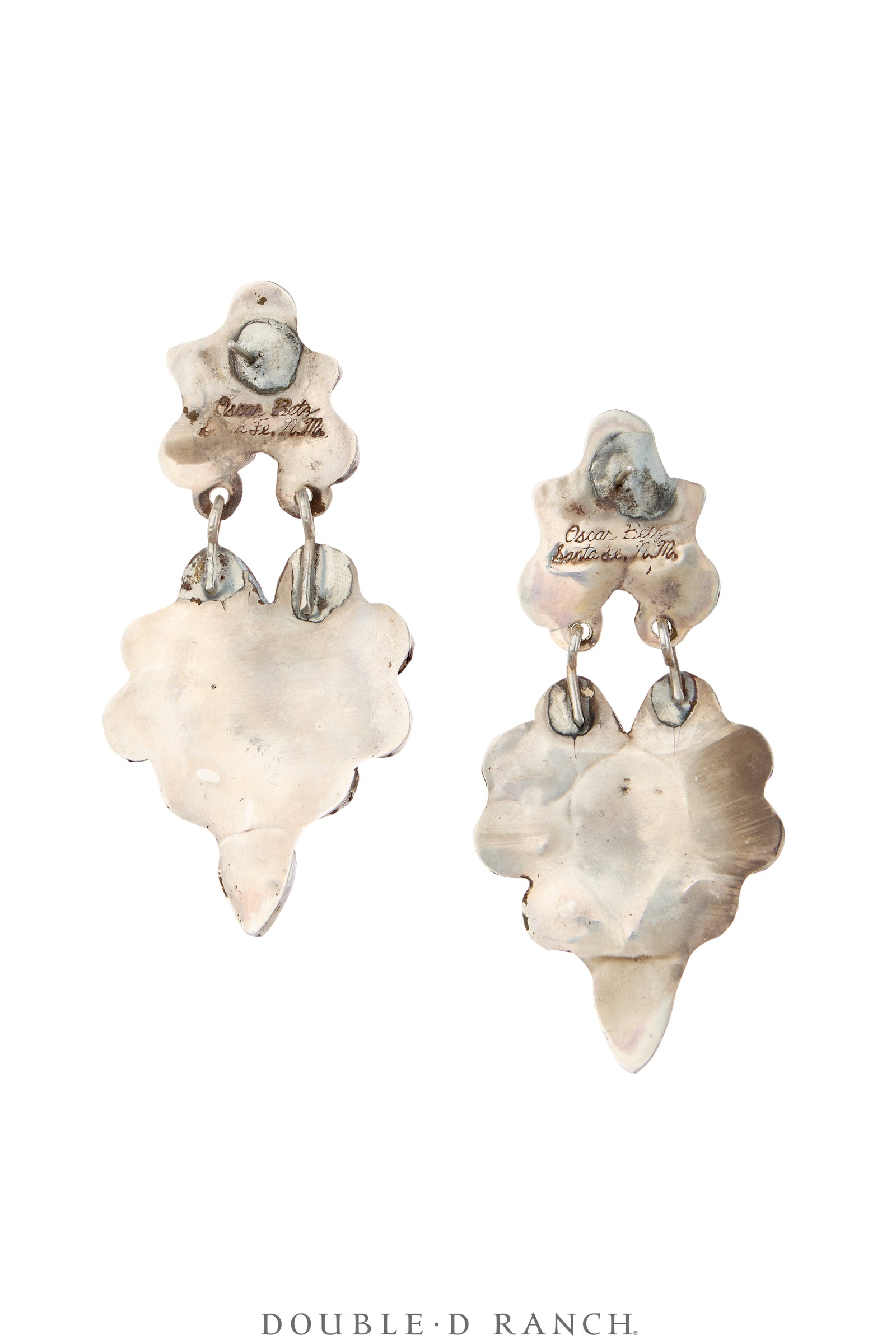 Earrings, Oscar Betz, Chandelier, Turquoise, Hallmark, Contemporary, 2357