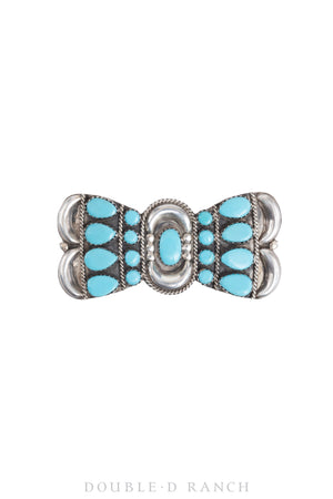 Pin, Cluster, Bowtie, Turquoise, Vintage, 907