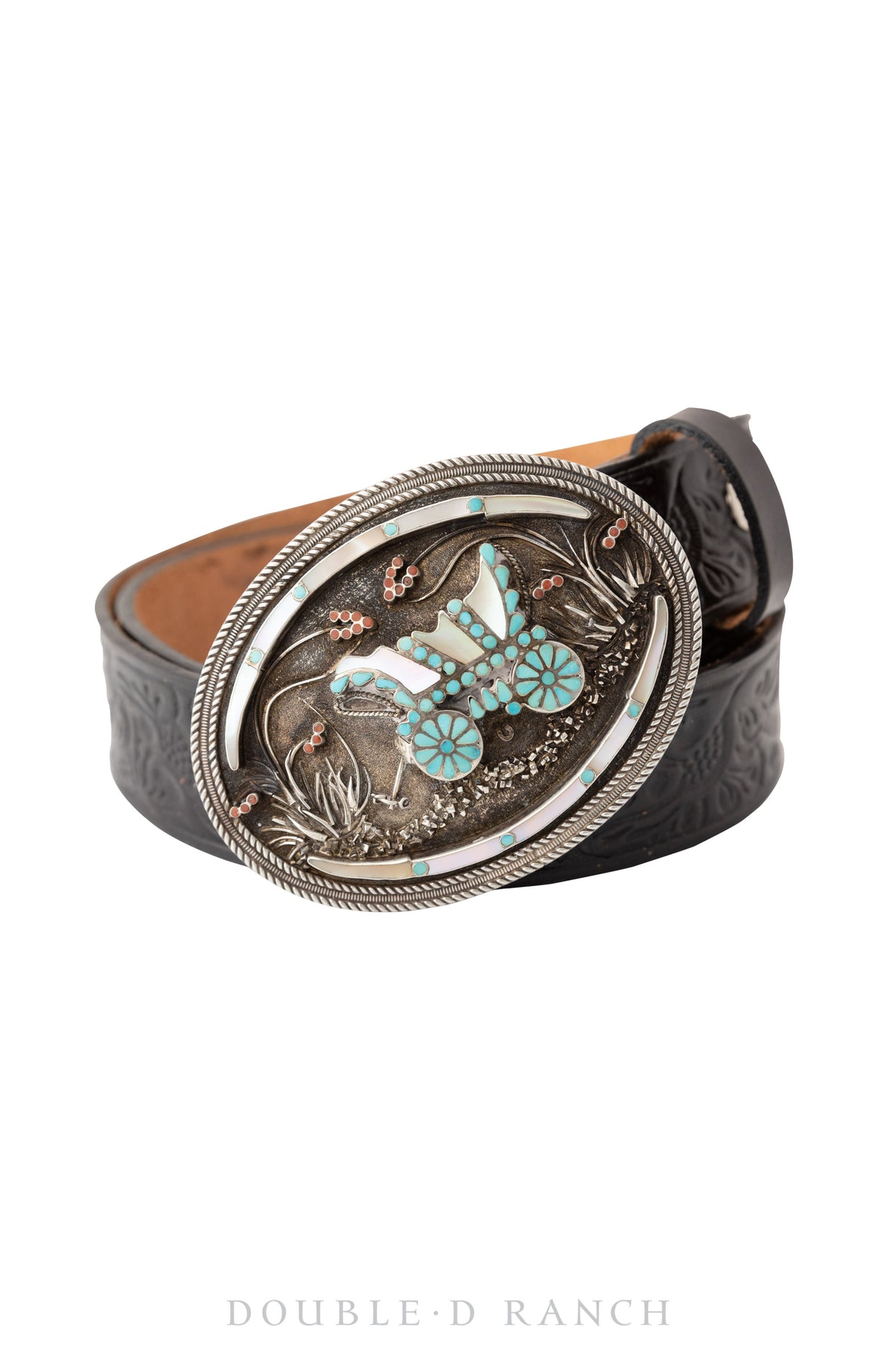 Belt & Bolo Set, Inlay, Conestoga Wagon, Dishta, Hallmark, Vintage, 1692