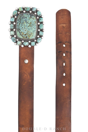 Belt, A Vintage, Buckle, Cluster, Turquoise, Vintage, 514