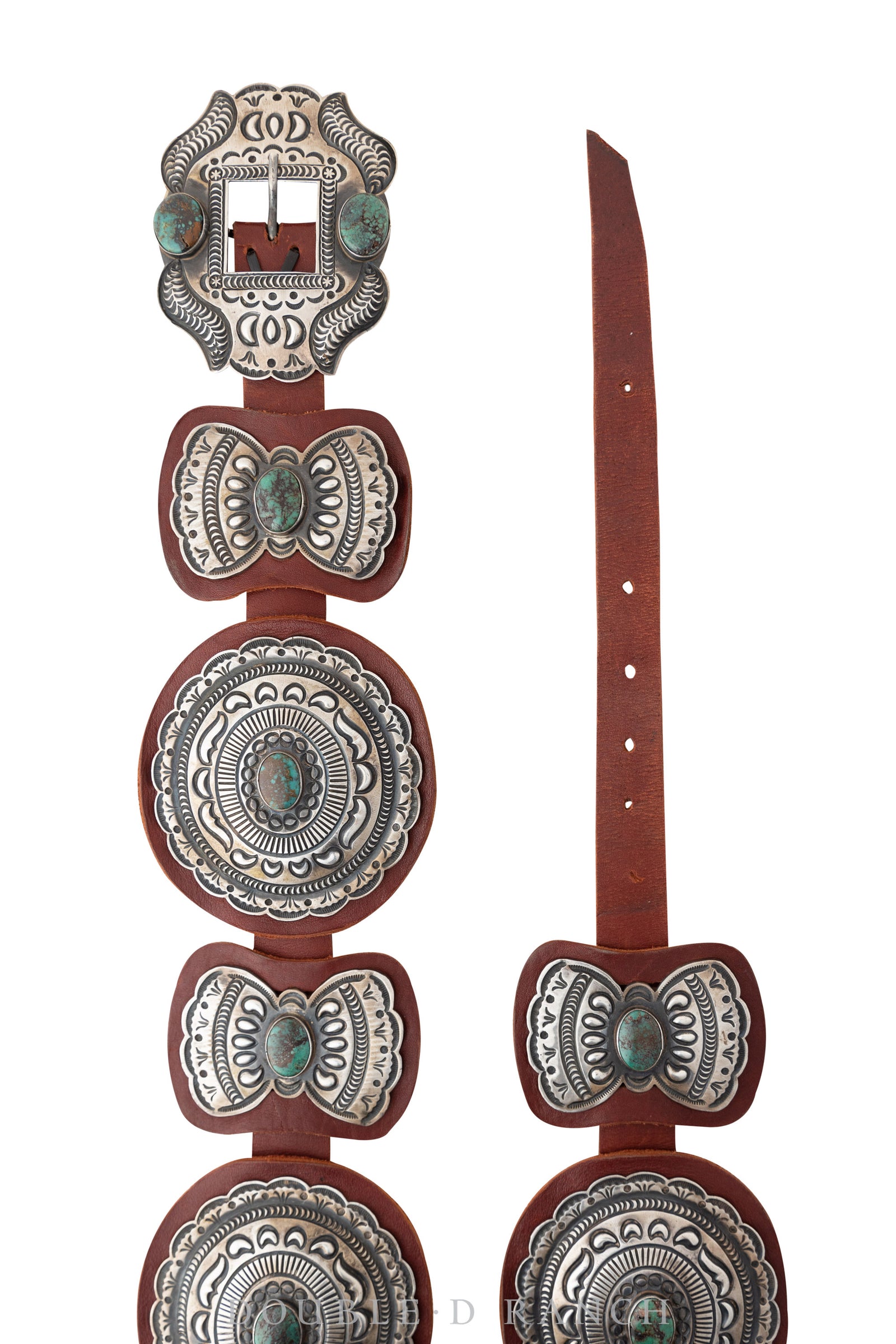 Belt, Concho, Turquoise, Third Phase Revival, Hallmark, Contemporary