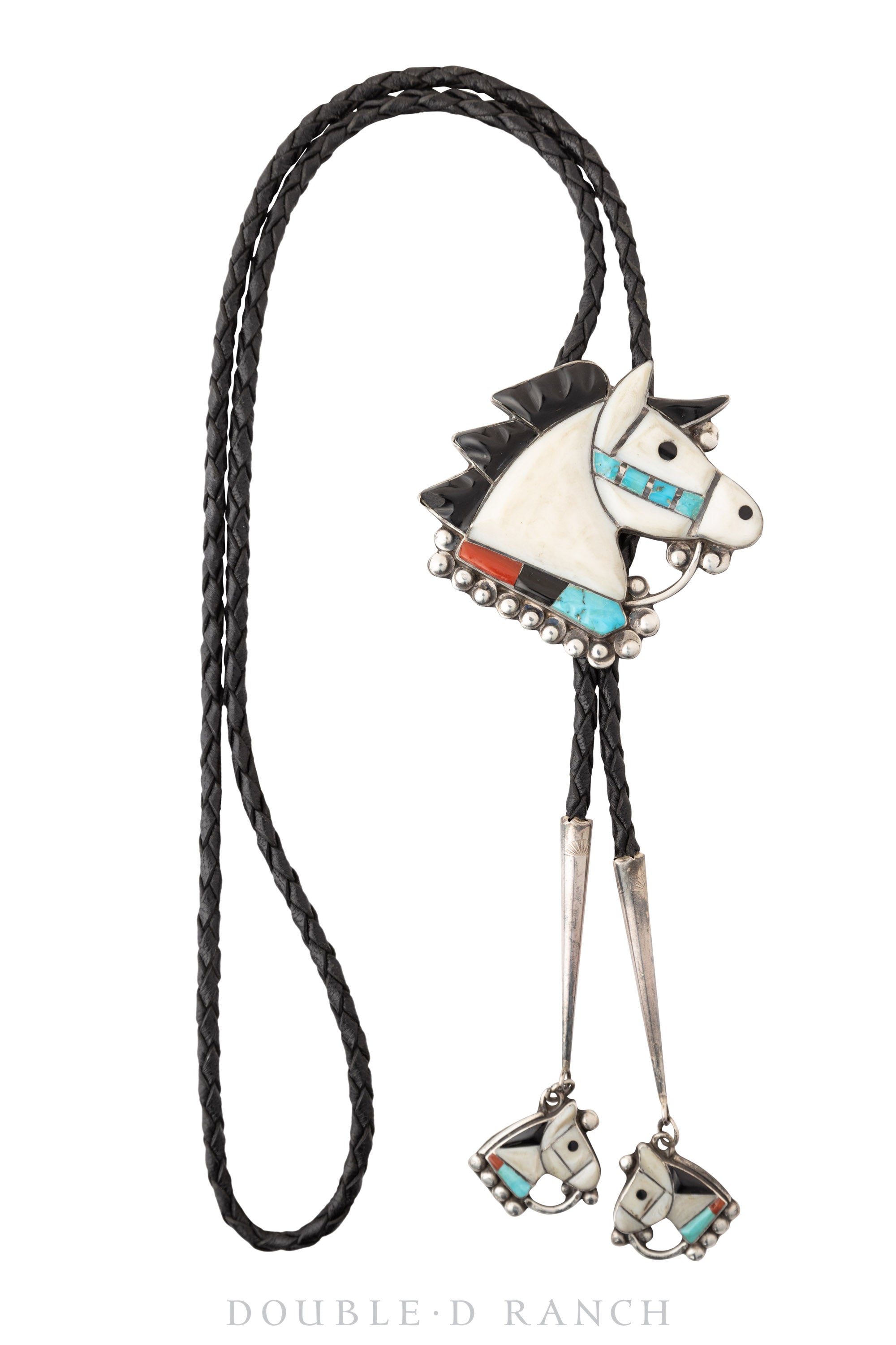 Animal-Mask Bridle Ornament with Turquoise Inlays