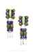 Earrings, Oscar Betz, Novelty, Turquoise & Antique Trade Beads, Hallmark, Contemporary, 1308