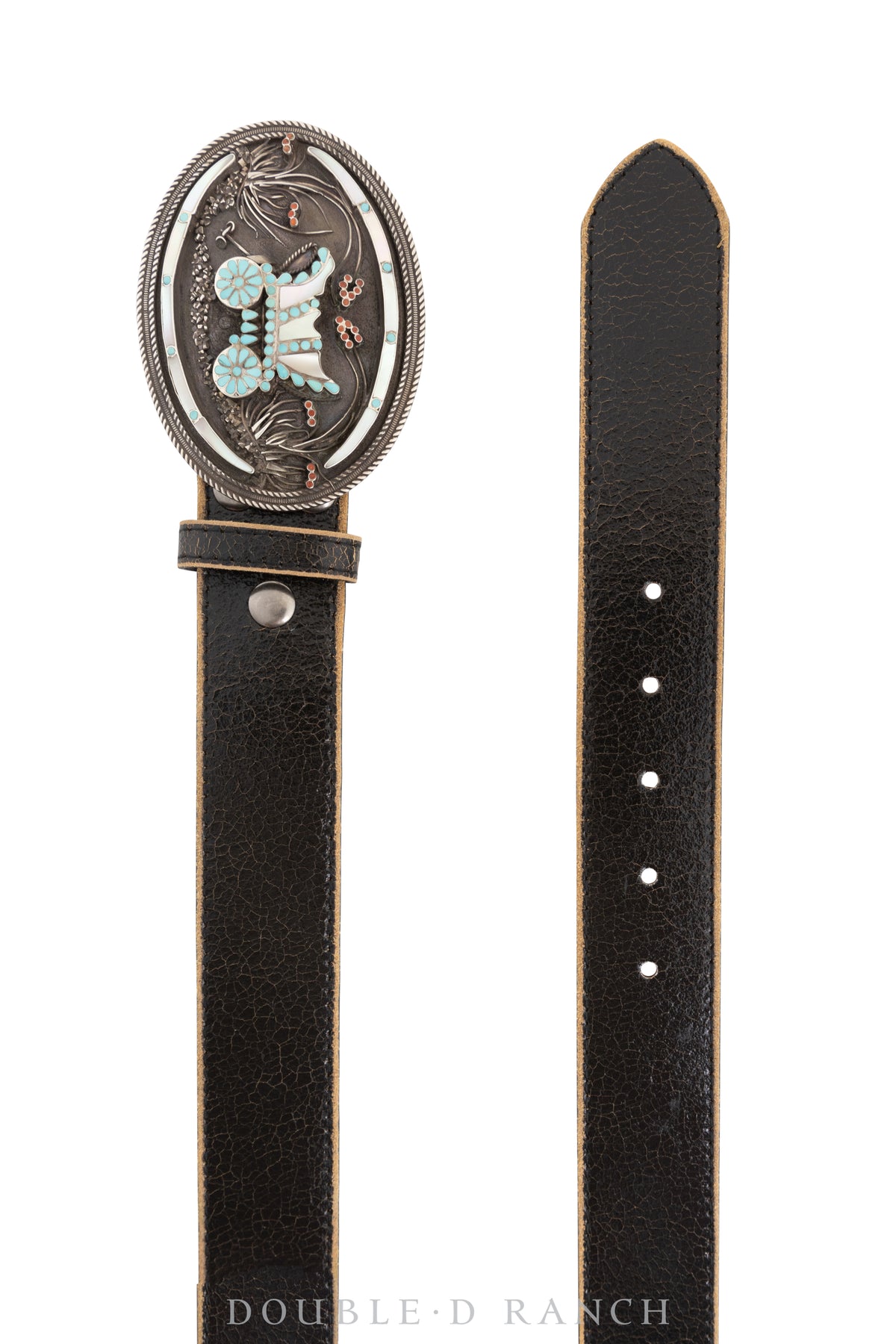 Belt & Bolo Set, Inlay, Conestoga Wagon, Dishta, Hallmark, Vintage, 3264