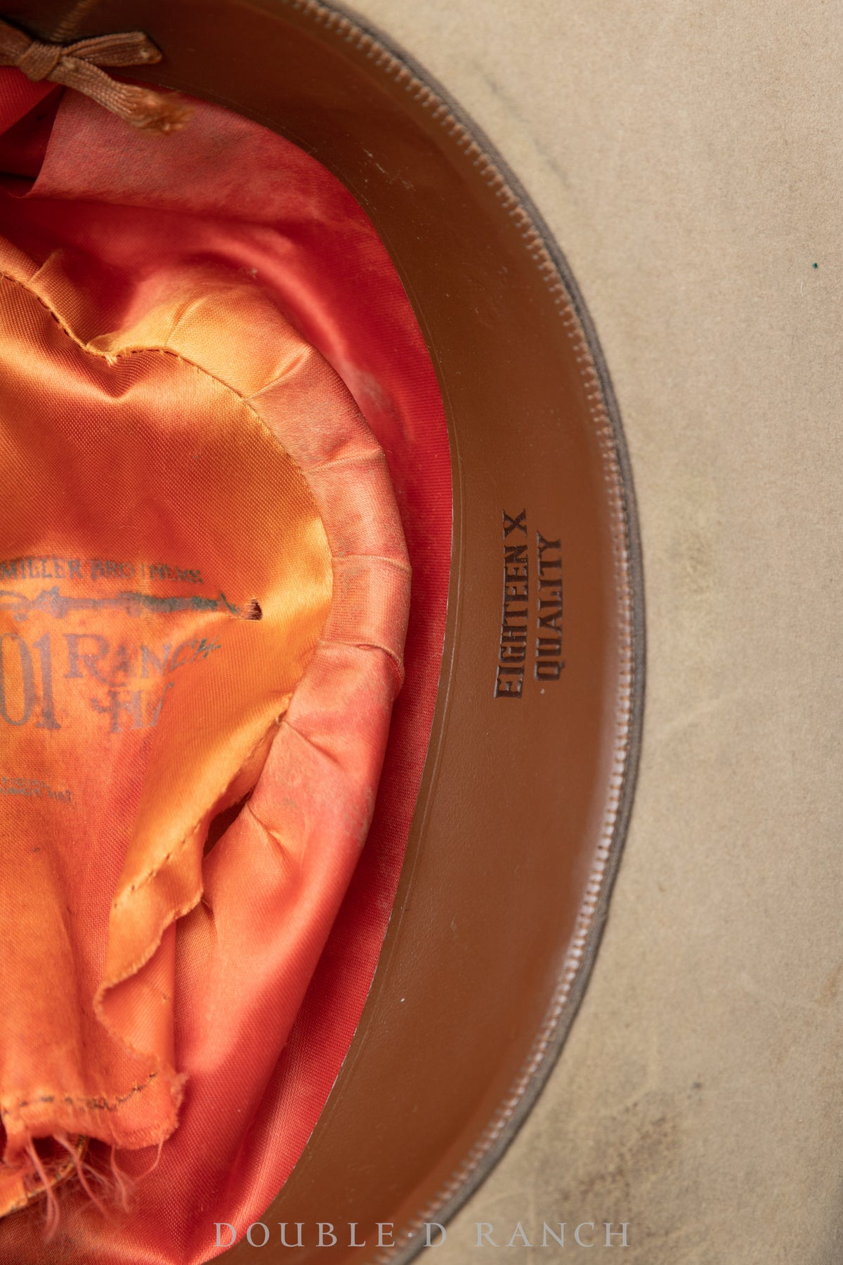 Miscellaneous, Hat, Vintage, 101 Ranch, 18X, Horsehair Band, Attributed to Bill Pickett, Antique, 766