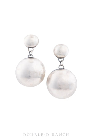 Earring, Desert Pearl, Sterling Silver, Artisan, Contemporary, 1378