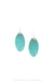 Earring, Slab, Turquoise, Tabs, Contemporary, 1333