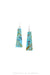 Earrings, Inlay, Turquoise Composite, Artisan, Contemporary, 1353
