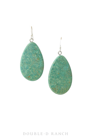 Earrings, Slab, Turquoise, Tabs, Contemporary, 1142
