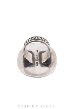Ring, Concho, Sterling Silver, Stampwork, Hallmark, Contemporary, 1280