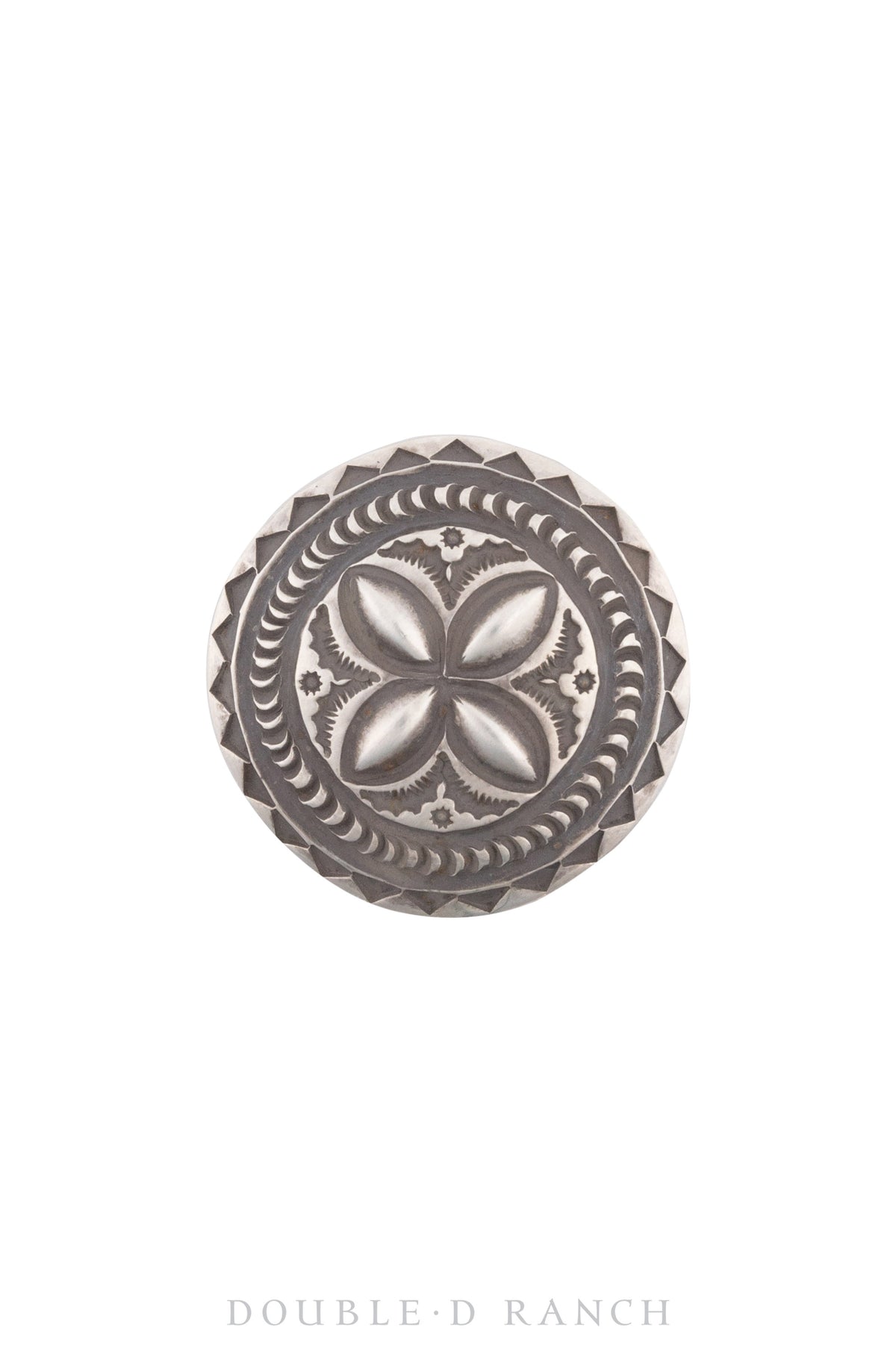 Ring, Concho, Sterling Silver, Stampwork, Hallmark, Contemporary, 1281