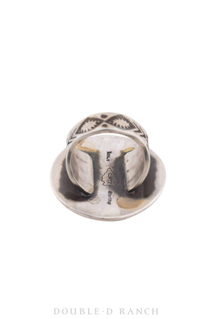 Ring, Concho, Sterling Silver, Stampwork, Hallmark, Contemporary, 1281