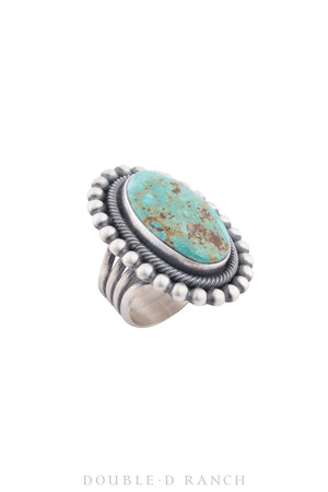 Ring, Natural Stone, Turquoise, Hallmark, Vintage, 1343