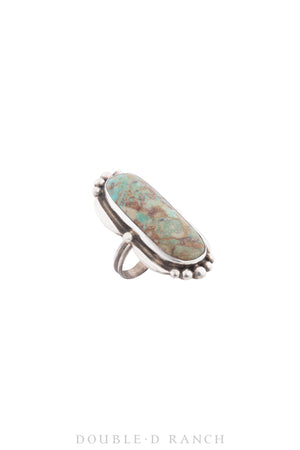 Ring, Natural Stone, Turquoise, Hallmark, Vintage, 1342